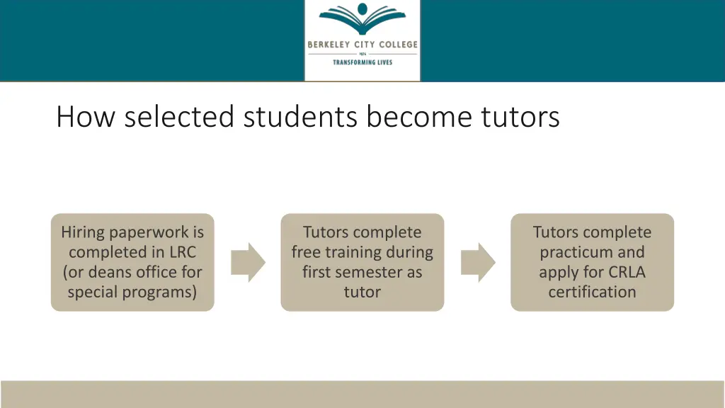 how selected students become tutors