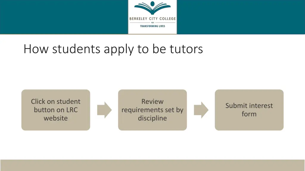 how students apply to be tutors