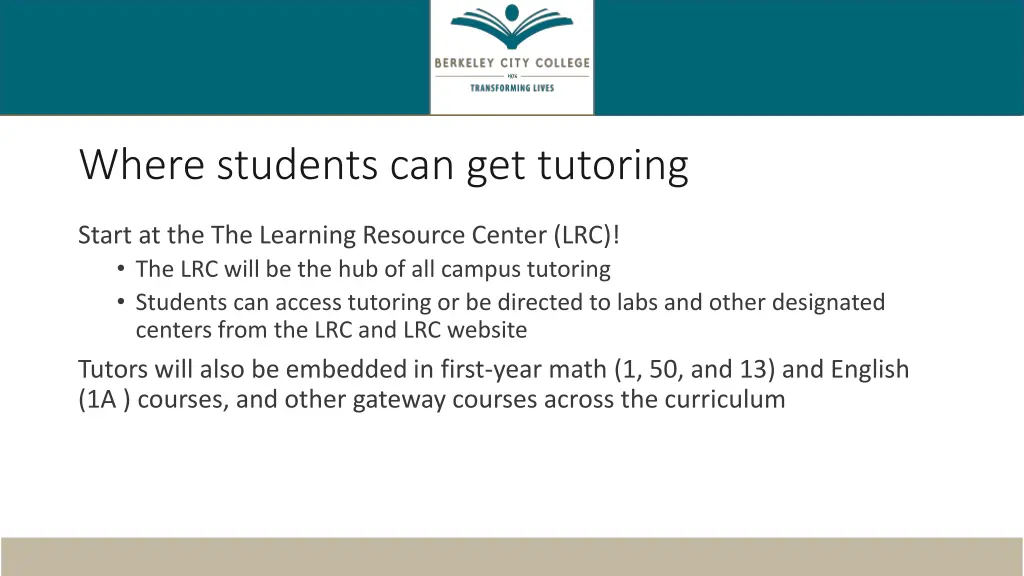 where students can get tutoring