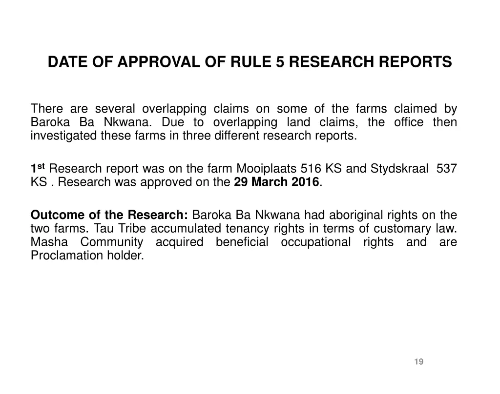 date of approval of rule 5 research reports