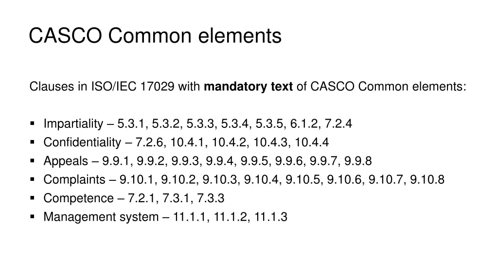 casco common elements