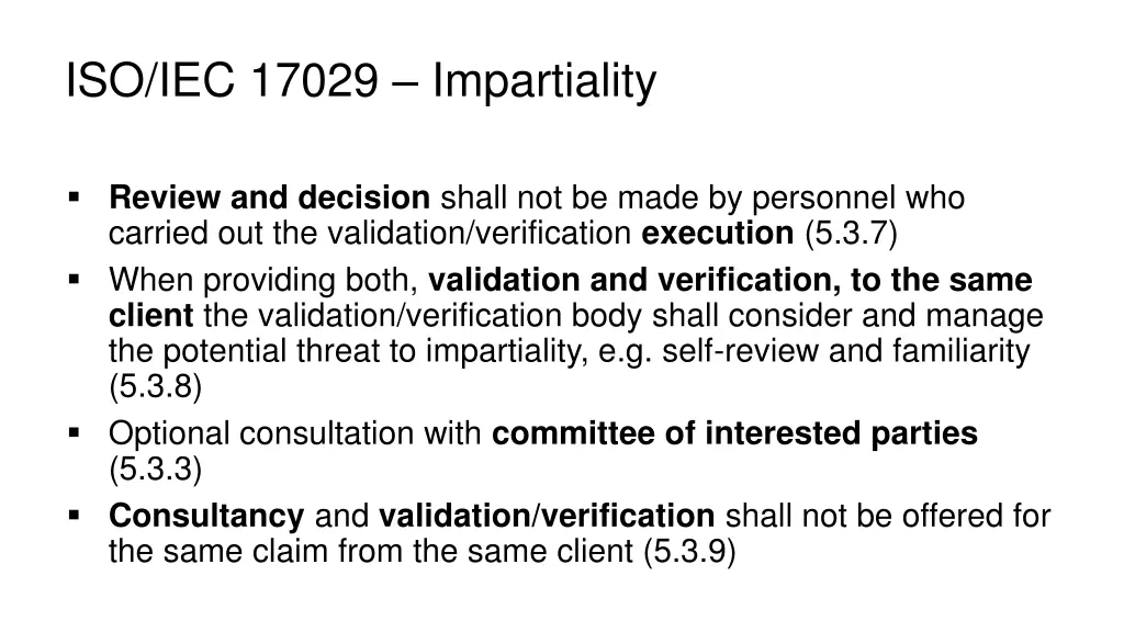 iso iec 17029 impartiality