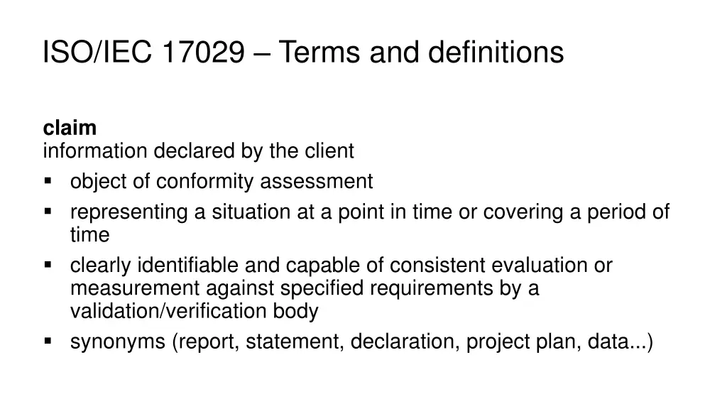 iso iec 17029 terms and definitions