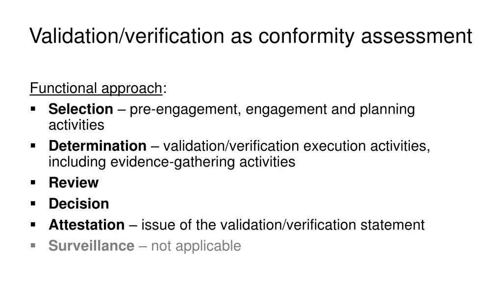 validation verification as conformity assessment 2