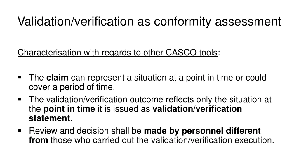 validation verification as conformity assessment 5