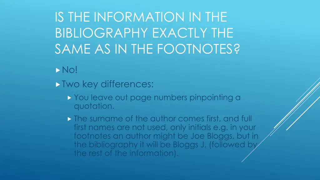 is the information in the bibliography exactly