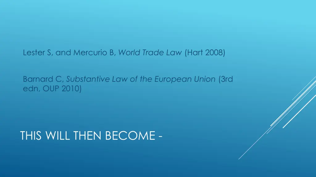 lester s and mercurio b world trade law hart 2008