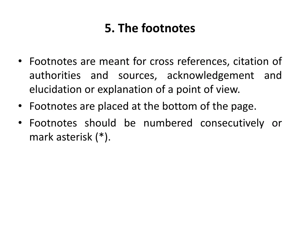 5 the footnotes