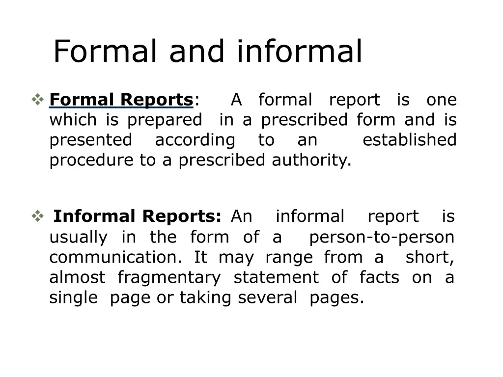 formal and informal