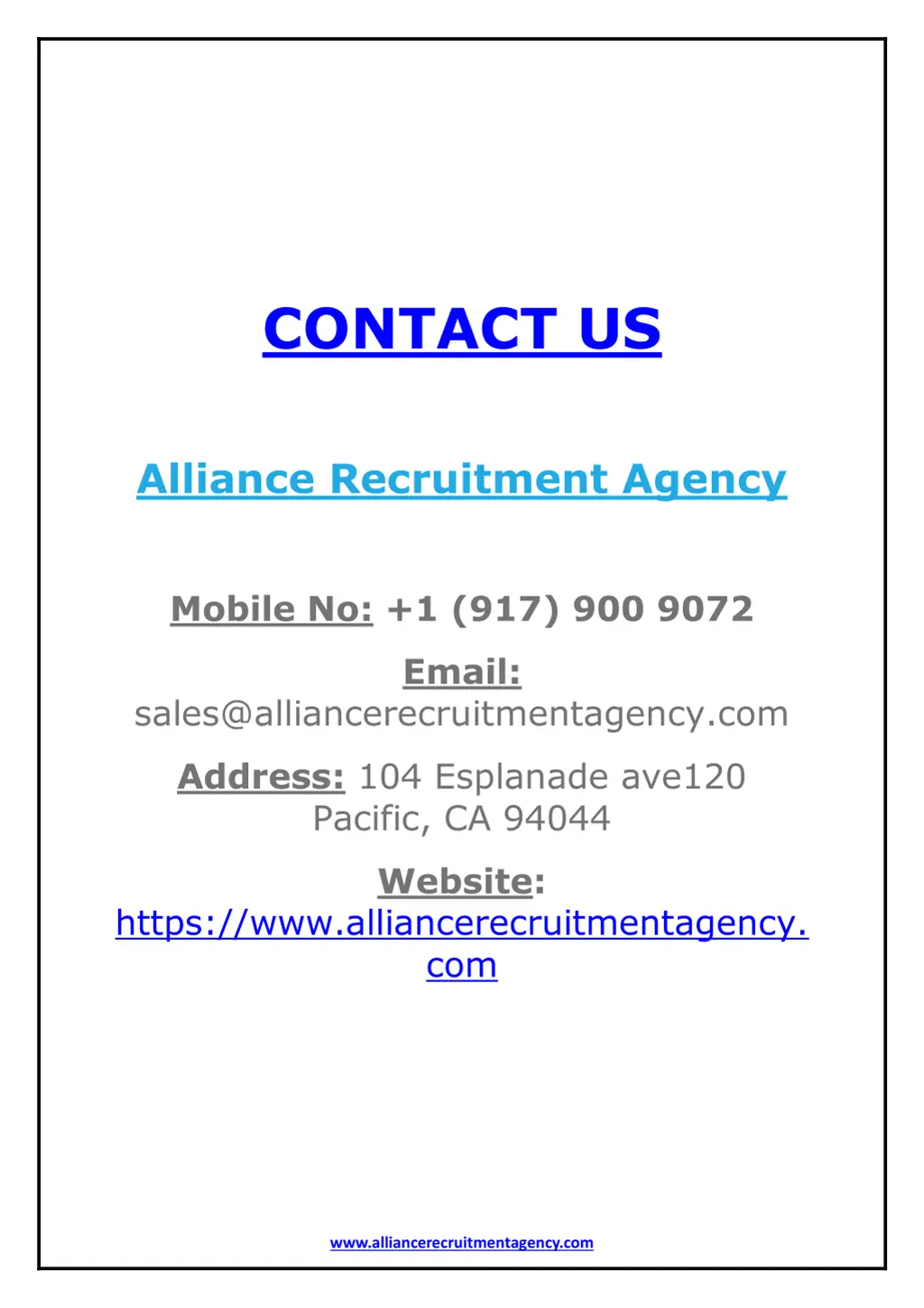 contact us