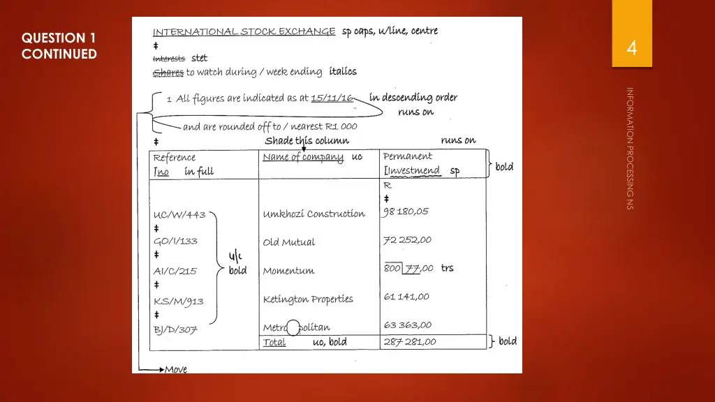 question 1 continued