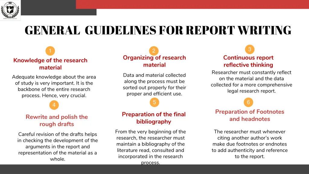 general guidelines for report writing