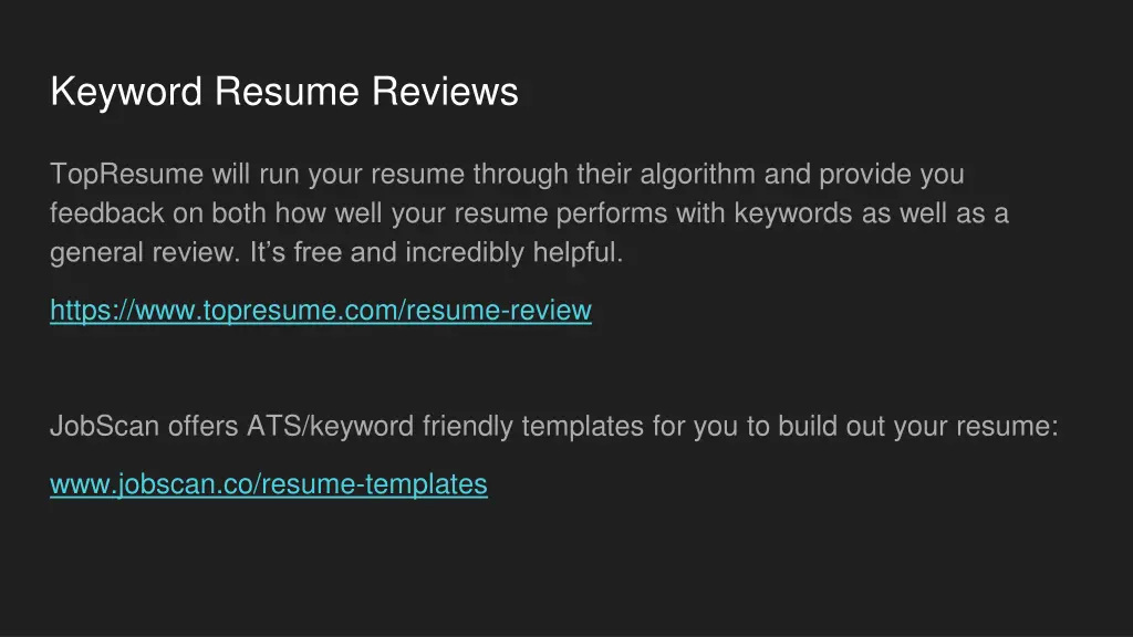 keyword resume reviews