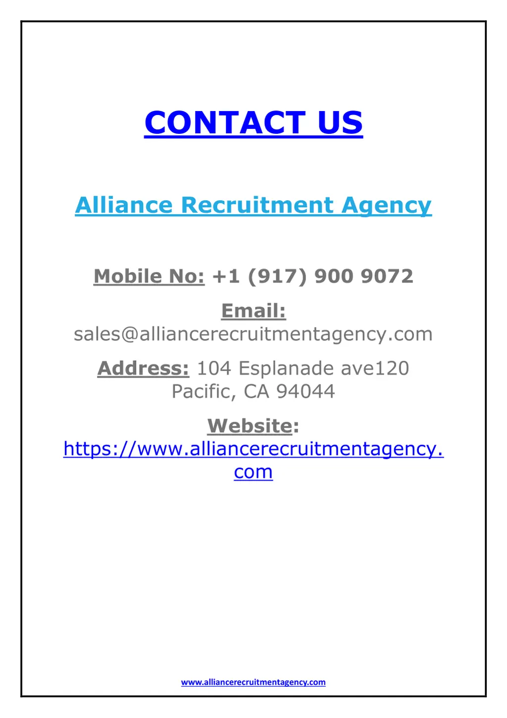 contact us