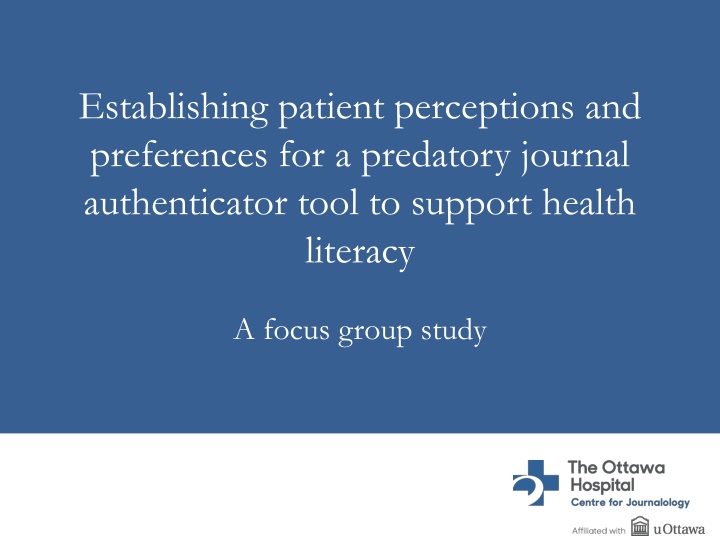 establishing patient perceptions and preferences