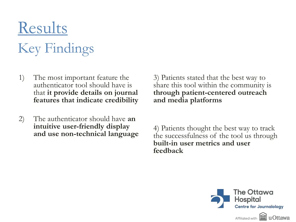 results key findings