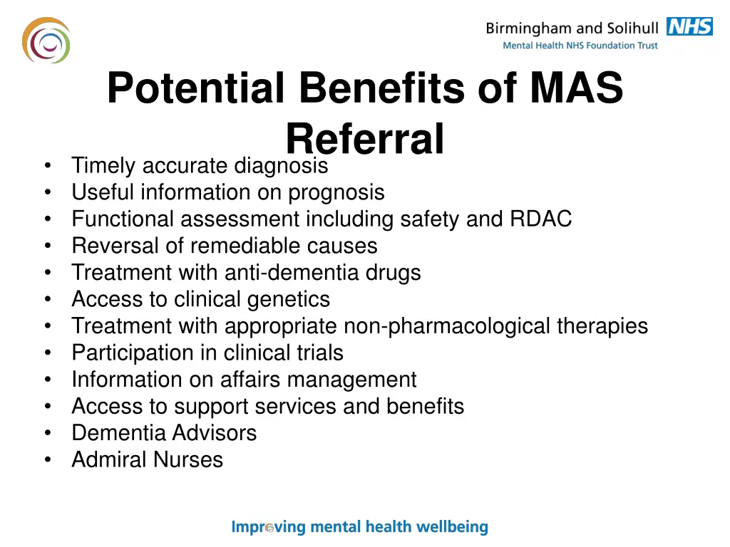 potential benefits of mas referral timely