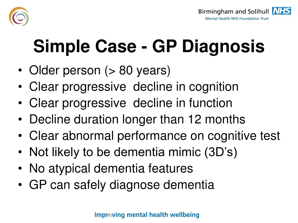 simple case gp diagnosis