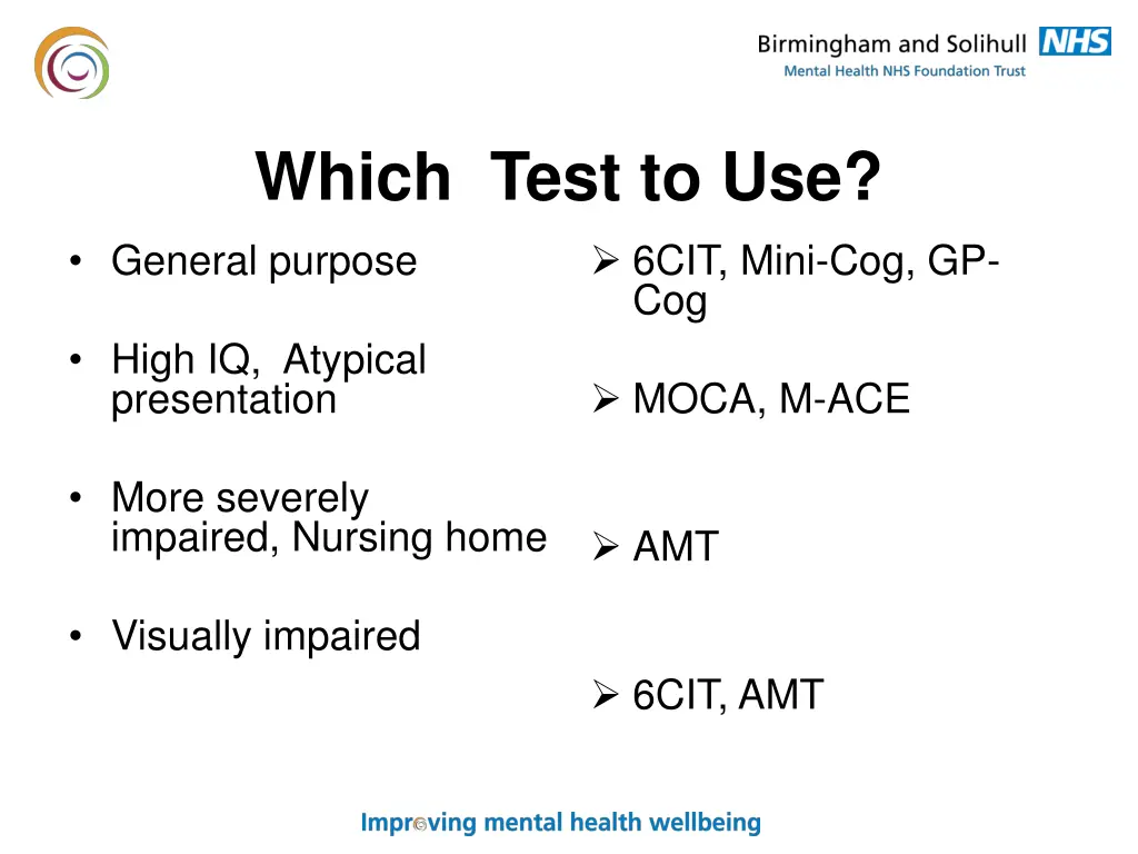 which test to use general purpose