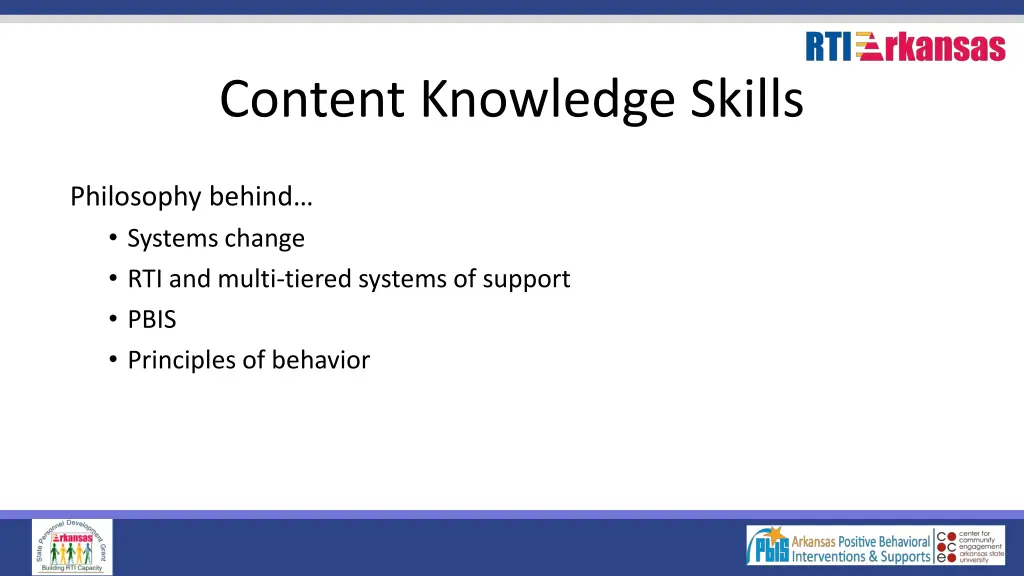 content knowledge skills