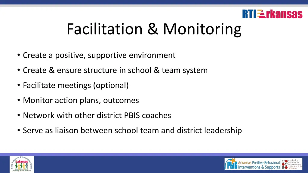 facilitation monitoring