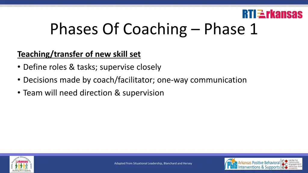 phases of coaching phase 1