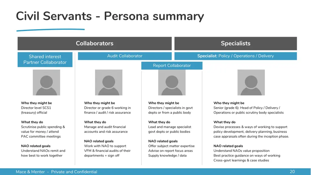 civil servants persona summary 1