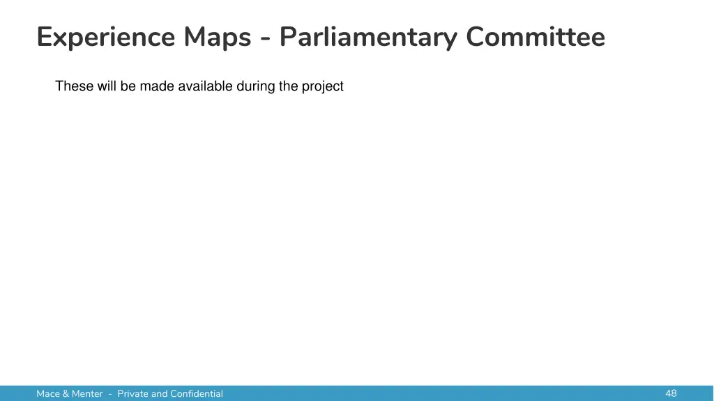 experience maps parliamentary committee