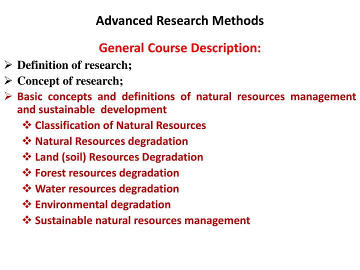 advanced research methods