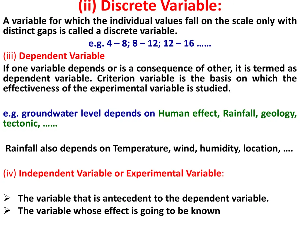 ii discrete variable