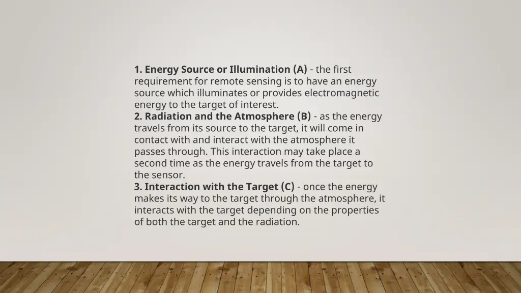 1 energy source or illumination a the first