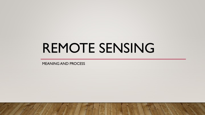 remote sensing