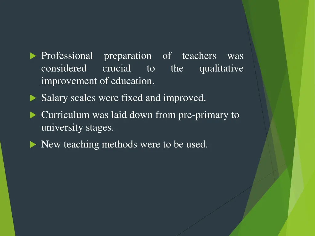 professional considered improvement of education