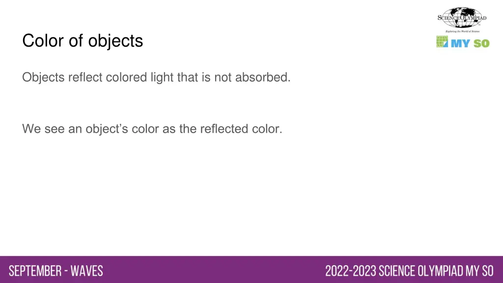 color of objects