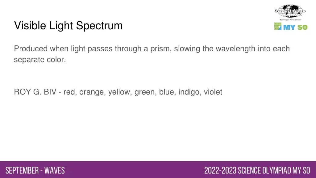 visible light spectrum