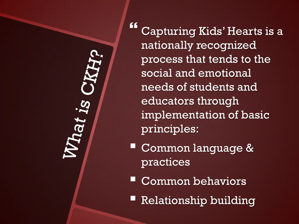 capturing kids hearts is a nationally recognized