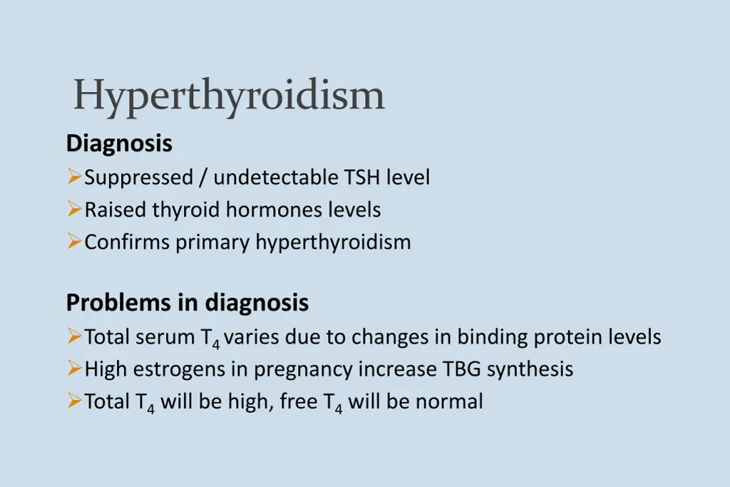 hyperthyroidism diagnosis suppressed undetectable