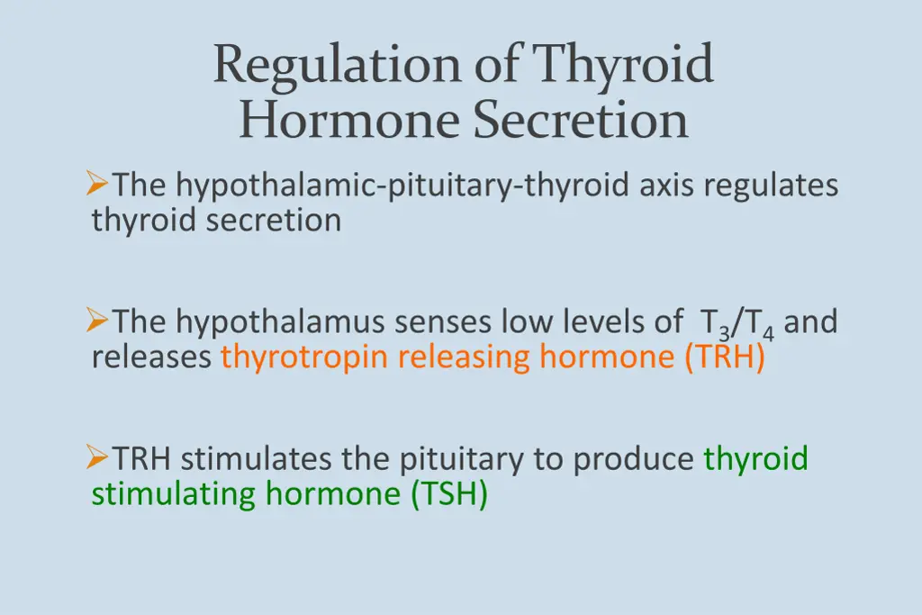 regulation of thyroid hormone secretion