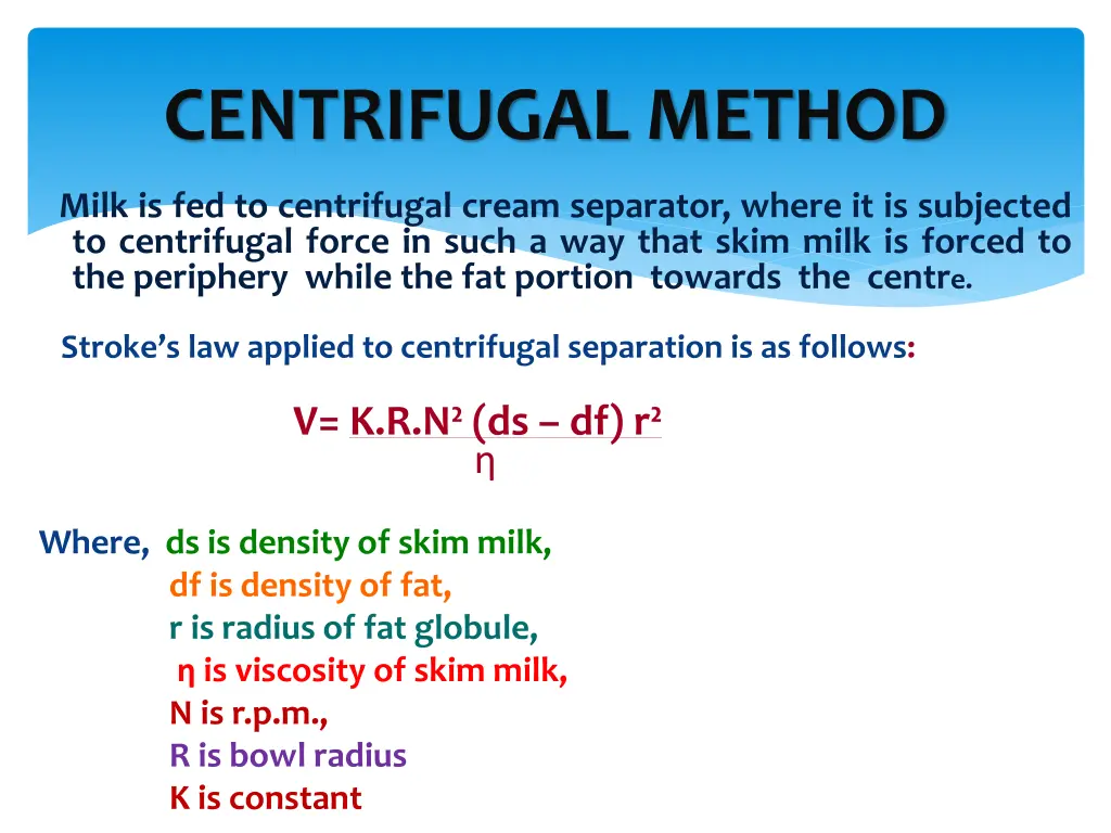 centrifugal method