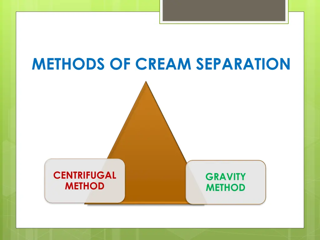 methods of cream separation