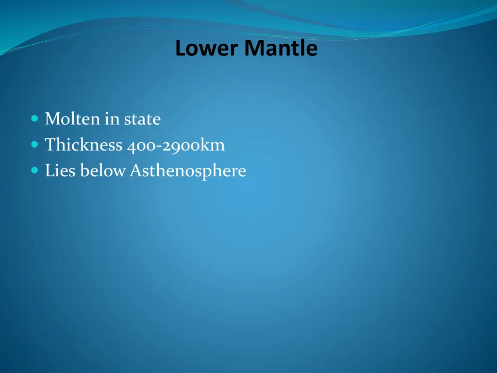 lower mantle