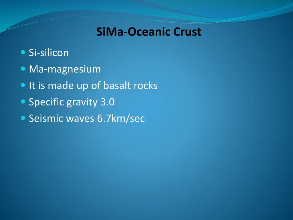 sima oceanic crust