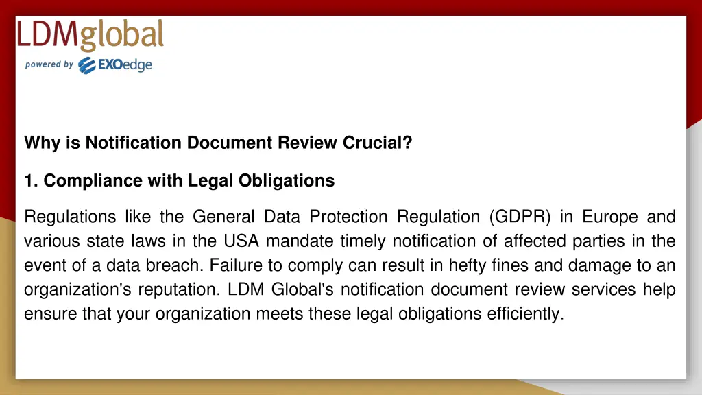 why is notification document review crucial