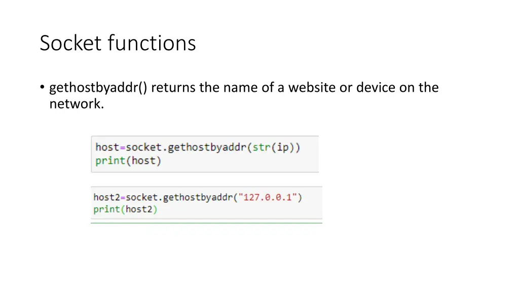 socket functions 1