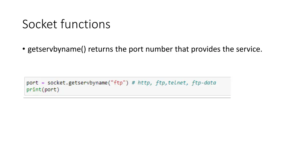 socket functions 2