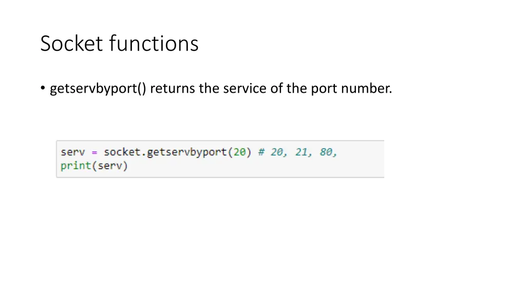 socket functions 3