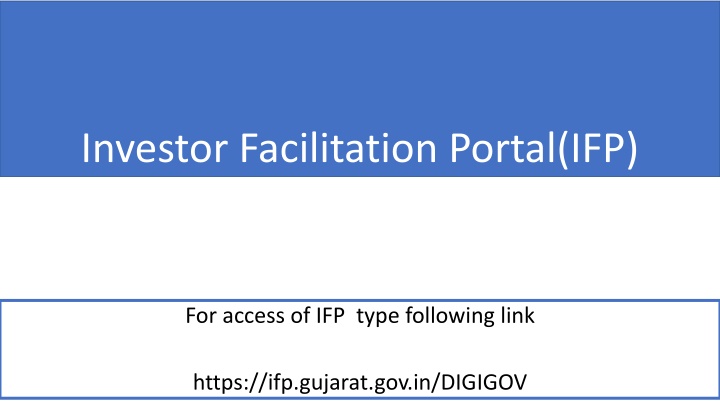 investor facilitation portal ifp