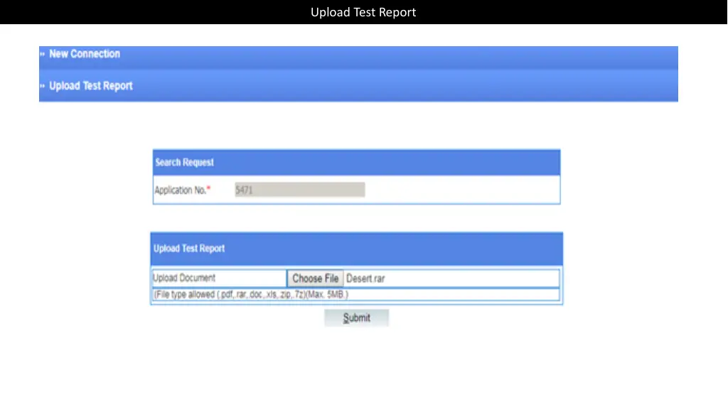 upload test report