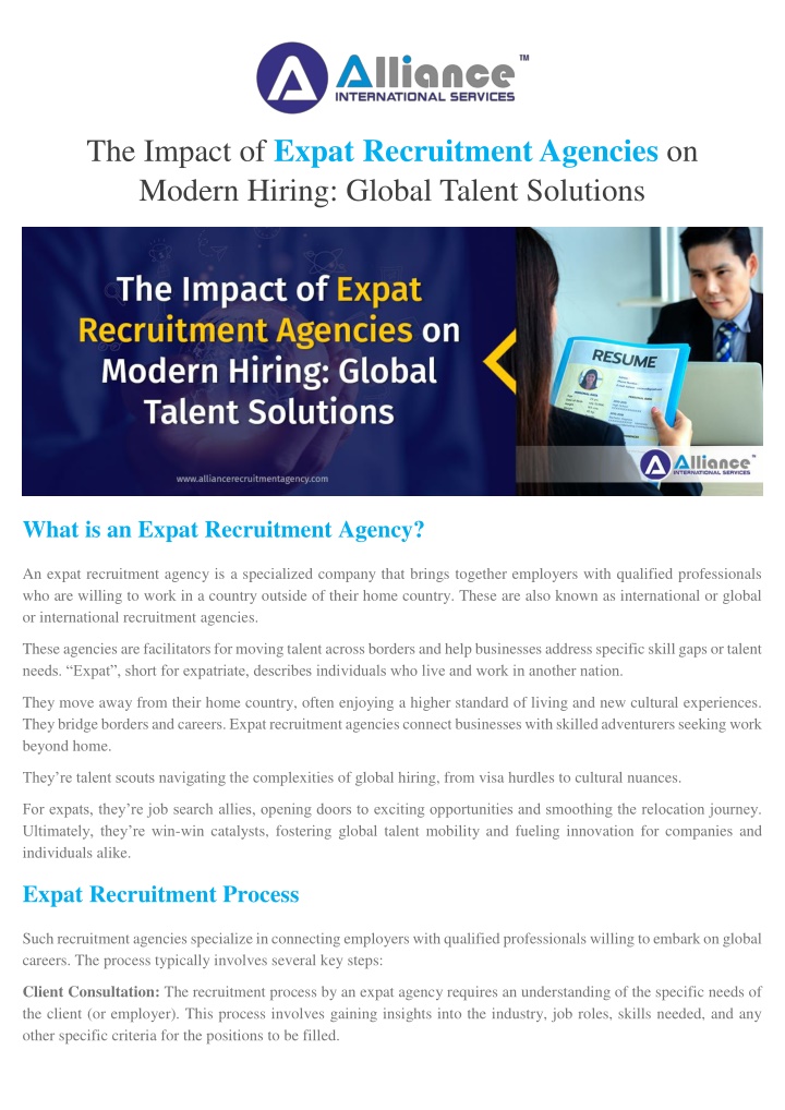 the impact of expat recruitment agencies