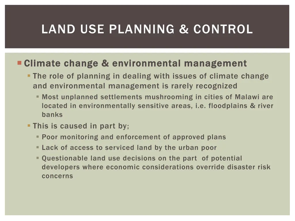 land use planning control 2